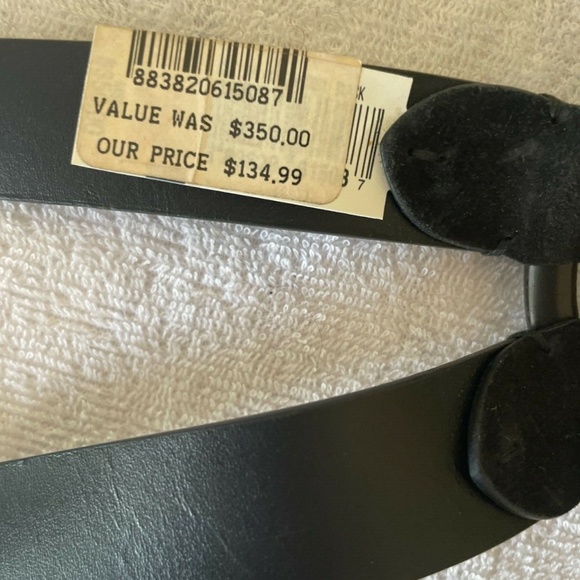 NEW Ralph Lauren Women\'s BLACK SUEDE Leather Equestrian Belt ITALY M retail $350 main image 6